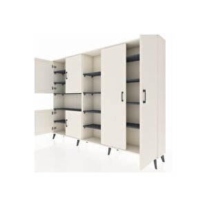 Arges Dolap 13 Raflı 6 Kapaklı 220x30x163 Aytaşı-aytaşı/antrasit