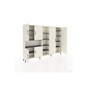 Arges Dolap 13 Raflı 6 Kapaklı 220x30x163 Aytaşı-aytaşı/antrasit