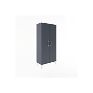 Arges Dolap 2 Raflı 2 Kapaklı 60x30x134 Antrasit-antrasit