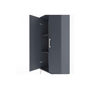Arges Dolap 2 Raflı 2 Kapaklı 60x30x134 Antrasit-antrasit