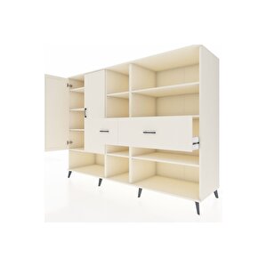 Kronos Dolap 10 Raflı 2 Çekmeceli 2 Kapaklı 220x59x163 Aytaşı-aytaşı