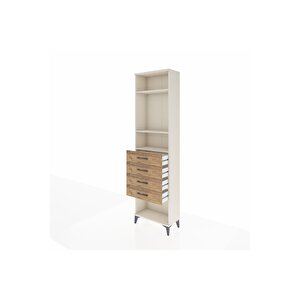 Arges Dolap 3 Raflı 4 Çekmeceli 60x30x221 Aytaşı-çam