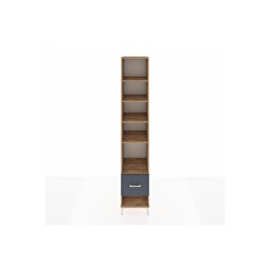 Hyperion Dolap 5 Raflı Tek Çekmeceli 44x44x243 Çam-antrasit