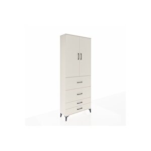Arges Dolap 2 Raflı 4 Çekmeceli 2 Kapaklı 88x30x221 Aytaşı-aytaşı