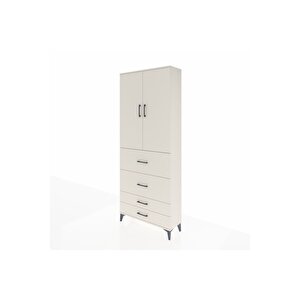 Arges Dolap 2 Raflı 4 Çekmeceli 2 Kapaklı 88x30x221 Aytaşı-aytaşı