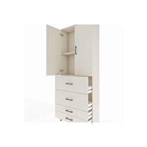 Arges Dolap 2 Raflı 4 Çekmeceli 2 Kapaklı 88x30x221 Aytaşı-aytaşı