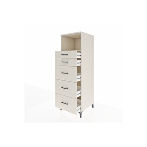 Kronos Dolap Tek Raflı 5 Çekmeceli 60x59x182 Aytaşı-aytaşı