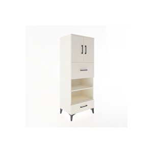 Hyperion Dolap 4 Raflı 2 Çekmeceli 2 Kapaklı 60x44x163 Aytaşı-aytaşı