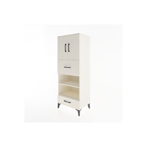 Hyperion Dolap 4 Raflı 2 Çekmeceli 2 Kapaklı 60x44x163 Aytaşı-aytaşı