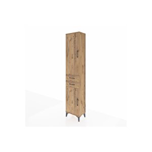 Arges Dolap 3 Raflı 2 Çekmeceli Tek Askılı 44x30x221 Çam-çam