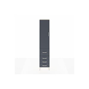 Arges Dolap 3 Raflı 4 Çekmeceli Tek Kapaklı 44x30x221 Aytaşı-antrasit