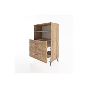 Hyperion Dolap 2 Raflı 2 Çekmeceli 88x44x134 Çam-çam