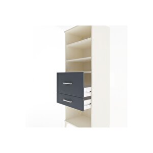 Hyperion Dolap 3 Raflı 2 Çekmeceli 60x44x163 Aytaşı-antrasit