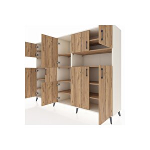 Hyperion Dolap 14 Raflı 10 Kapaklı 220x44x163 Aytaşı-çam