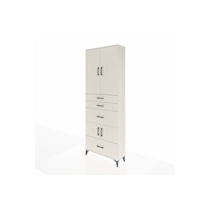 Arges Dolap 4 Raflı 4 Çekmeceli 4 Kapaklı 88x30x243 Aytaşı-aytaşı
