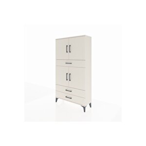Arges Dolap 4 Raflı 3 Çekmeceli 4 Kapaklı 88x30x163 Aytaşı-aytaşı