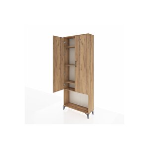 Arges Dolap 4 Raflı 2 Kapaklı 88x30x221 Çam-çam