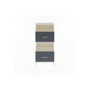 Arges Dolap 2 Raflı 2 Çekmeceli 60x30x134 Aytaşı-antrasit