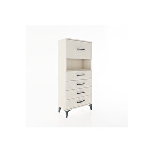 Hyperion Dolap Tek Raflı 5 Çekmeceli 60x44x134 Aytaşı-aytaşı