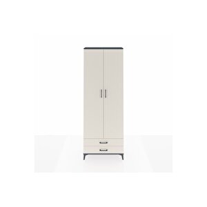 Arges Dolap 5 Raflı 2 Çekmeceli 2 Kapaklı 88x30x243 Antrasit-aytaşı