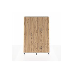 Arges Gardrop 7 Raflı 5 Kapaklı Tek Askılı 132x30x195 Aytaşı-çam