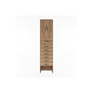 Hyperion Dolap 2 Raflı 7 Çekmeceli 2 Kapaklı 60x44x243 Çam-çam