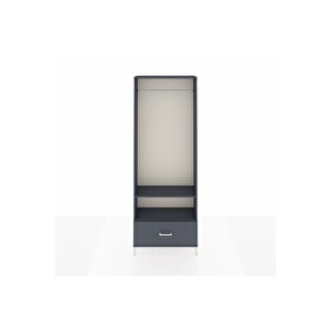 Arges Dolap 2 Raflı Tek Çekmeceli Tek Askılı 88x30x243 Antrasit-antrasit