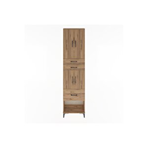 Arges Dolap 4 Raflı 3 Çekmeceli 4 Kapaklı 60x30x243 Çam-çam