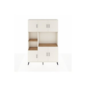 Arges Dolap 9 Raflı 6 Kapaklı 132x30x195 Aytaşı-aytaşı/çam