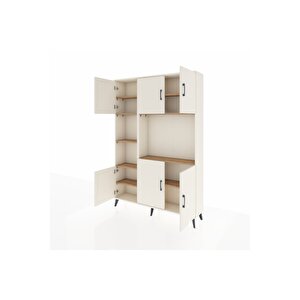 Arges Dolap 9 Raflı 6 Kapaklı 132x30x195 Aytaşı-aytaşı/çam