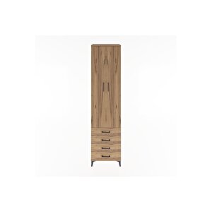 Hyperion Dolap 5 Raflı 4 Çekmeceli 2 Kapaklı 60x44x243 Çam-çam