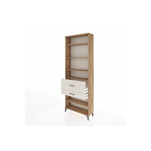 Arges Dolap 5 Raflı 2 Çekmeceli 88x30x243 Çam-aytaşı