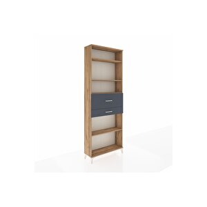 Arges Dolap 4 Raflı 2 Çekmeceli 88x30x243 Çam-antrasit