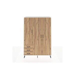 Hyperion Gardrop 6 Raflı 3 Çekmeceli Tek Askılı 132x44x195 Aytaşı-çam