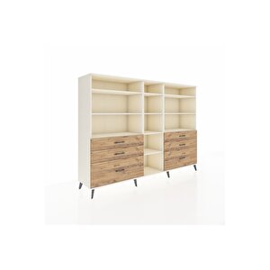 Hyperion Dolap 10 Raflı 6 Çekmeceli  220x44x163 Aytaşı-aytaşı/çam