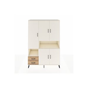 Hyperion Dolap 10 Raflı 2 Çekmeceli 5 Kapaklı 132x44x195 Aytaşı-aytaşı/çam