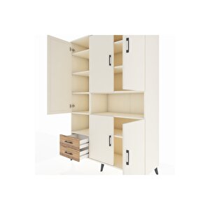 Hyperion Dolap 10 Raflı 2 Çekmeceli 5 Kapaklı 132x44x195 Aytaşı-aytaşı/çam