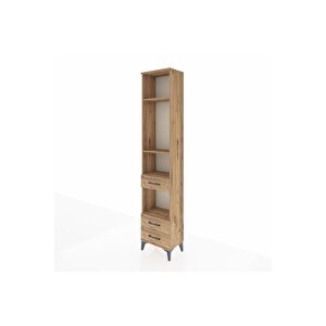 Arges Dolap 4 Raflı 3 Çekmeceli 44x30x221 Çam-çam