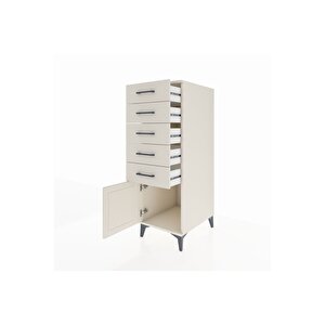 Kronos Dolap 5 Çekmeceli Tek Kapaklı 44x59x134 Aytaşı-aytaşı