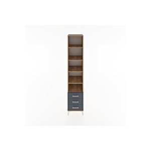 Hyperion Dolap 5 Raflı 3 Çekmeceli 44x44x221 Çam-antrasit