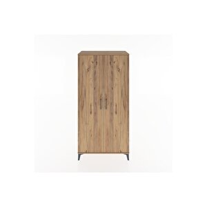 Hyperion Dolap 2 Raflı 2 Kapaklı Tek Askılı 88x44x182 Çam-çam