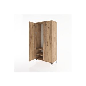 Hyperion Dolap 2 Raflı 2 Kapaklı Tek Askılı 88x44x182 Çam-çam