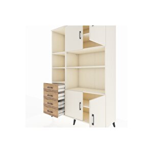 Hyperion Dolap 8 Raflı 4 Çekmeceli 4 Kapaklı 132x44x195 Aytaşı-aytaşı/çam
