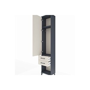 Arges Dolap 2 Raflı 2 Çekmeceli Tek Askılı 44x30x221 Antrasit-aytaşı