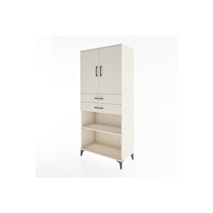 Hyperion Dolap 4 Raflı 2 Çekmeceli 2 Kapaklı 88x44x195 Aytaşı-aytaşı