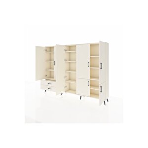 Arges Dolap 12 Raflı 2 Çekmeceli 7 Kapaklı 220x30x163 Aytaşı-aytaşı