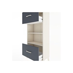 Hyperion Dolap 2 Raflı 2 Çekmeceli 60x44x134 Aytaşı-antrasit