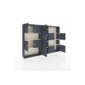 Arges Dolap 10 Raflı 9 Kapaklı 220x30x163 Antrasit-antrasit/aytaşı