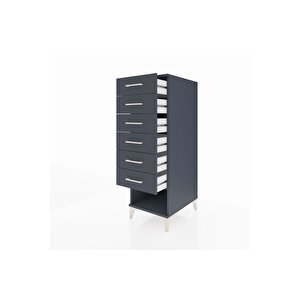 Kronos Dolap 6 Çekmeceli 44x59x134 Antrasit-antrasit