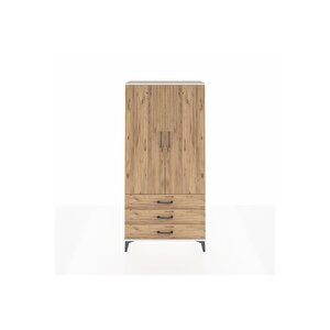 Arges Dolap 3 Raflı 3 Çekmeceli 2 Kapaklı 88x30x182 Aytaşı-çam